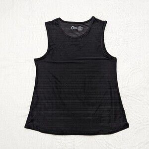 Zyia Active Women's Size Large Black Crew Neck Sleeveless Activewear Tank Top